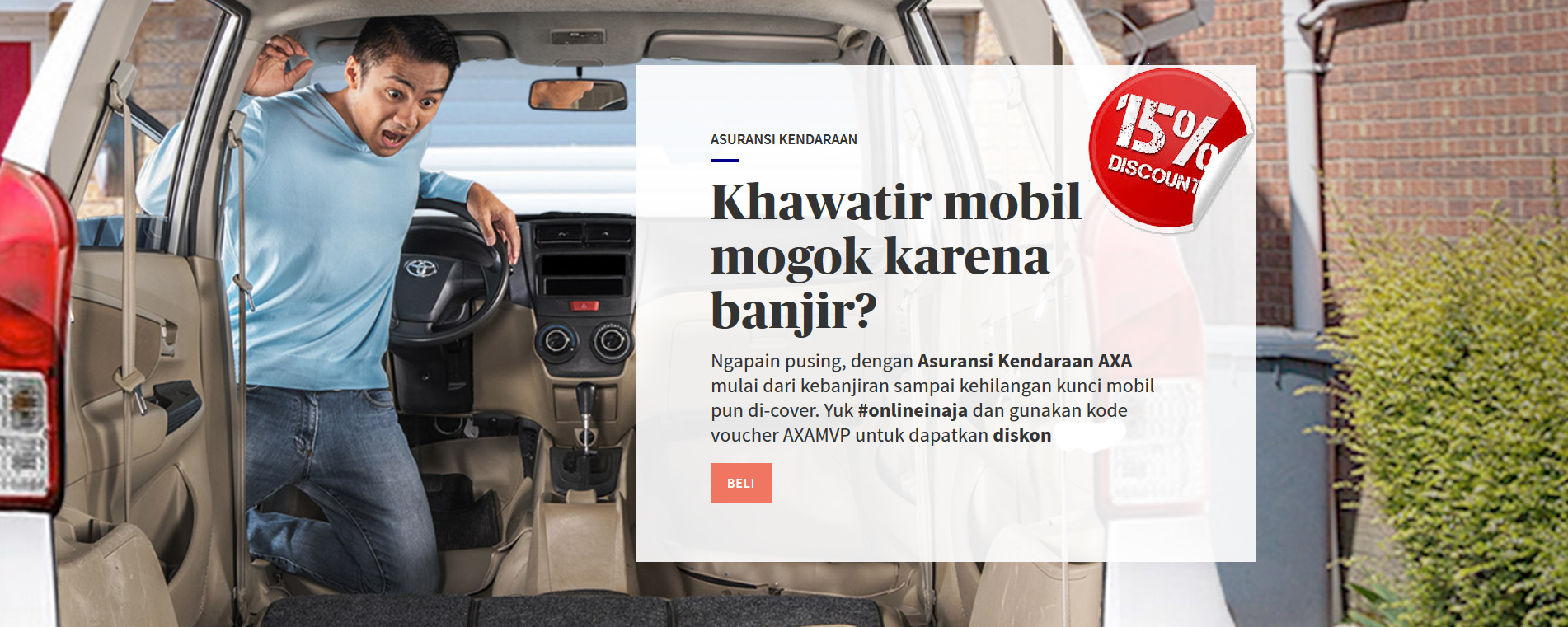 Promo Asuransi Mobil axa diskon 15